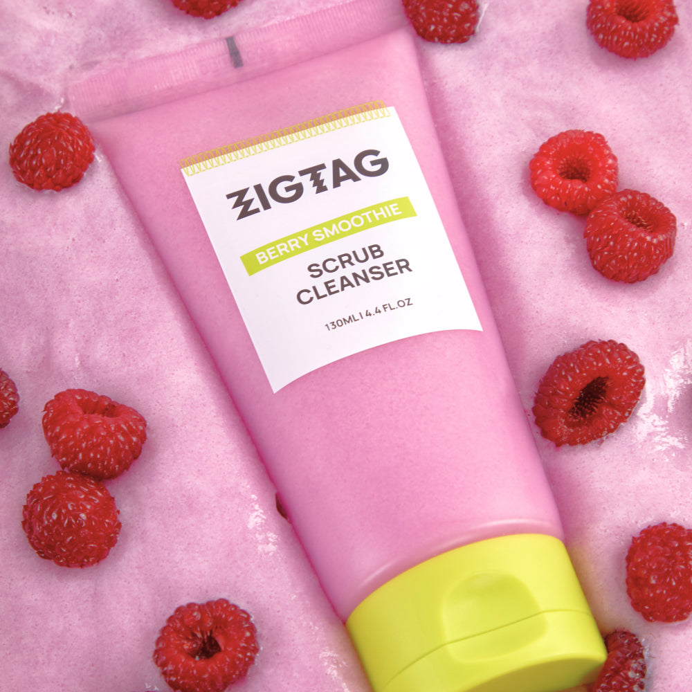Berry Smoothie Konjac Scrub Cleanser, Gentle Exfoliating